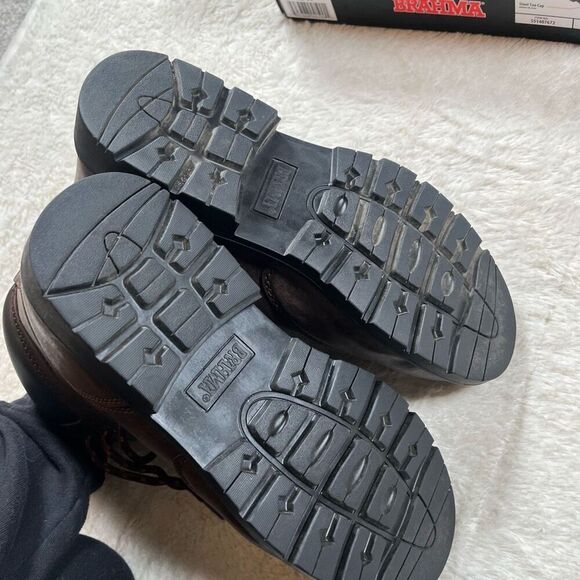 Brahma Mens Steel Toe Brown Lace Up Work Oil Slip Resistant Boots - Picture 6 of 6